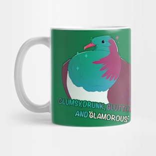 Clumsy, Drunk, Gluttonous, and Glamorous Kereru Mug